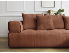 Теракотен шенилов ъглов диван (ляв ъгъл/L форма) Whesley – Bobochic Paris