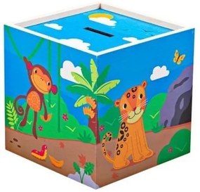 Bigjigs - Дървена касичка - Джунгла