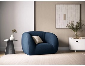 Син фотьойл от плат bouclé Essen - Cosmopolitan Design