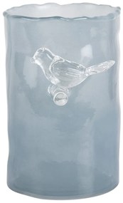 Синя стъклена ваза (височина 15 cm) Bird On Branch – PT LIVING