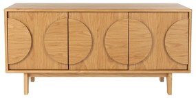 Нисък скрин от декор от дъб в естествен цвят 120x58 cm Groove – Zuiver