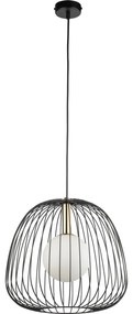 Пендел BELL 1xG9/12W/230V Ø 33 cm черен/златист