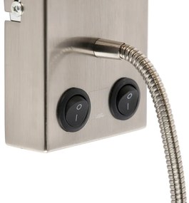 Интелигентен стенен аплик стомана с сив абажур с Wi-Fi A60 - Stacca