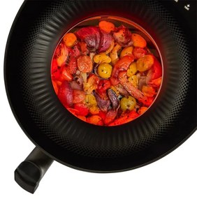 Фритюрник с горещ въздух Russell Hobbs SatisFry Panoramic 27420-56, 1650W, 5.5 л, 10 програми, Дигитален LED дисплей, Термостат, Таймер, Черен