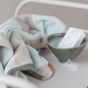 Кърпа от органичен памук от тери в цвят мента 50x90 cm Diagonal – Mette Ditmer Denmark