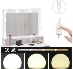 Холивудска козметична тоалетка с табуретка - елегантност, стил и практичност в едно