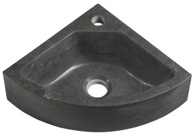 Черен каменен малък умивалник 30x30 cm Blok – Sapho