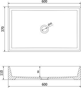 Mexen Goya мивка върху плот 60 x 37 см, бяла - 22186000