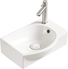 Mexen Mista лява мивка върху плот 40 x 28 см, бяла - 22174000L
