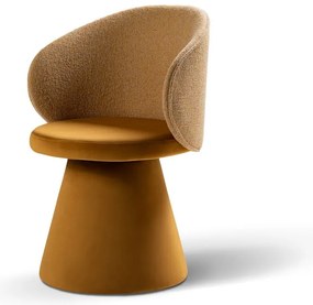 Кадифено кресло в цвят горчица Inez – Micadoni