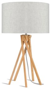 Настолна лампа със светлобежов абажур и бамбукова структура Kilimanjaro - Good&amp;Mojo
