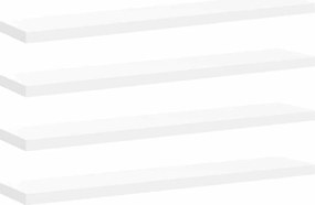 323822 vidaXL Окачени стенни рафтове, 4 бр, бели, 120x23,5x3,8 см, МДФ