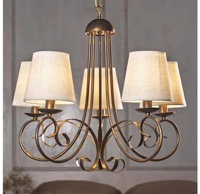 ONLI - Пендел POMPEI 5xE14/6W/230V бронзов