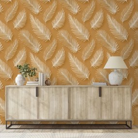 Самозалепващ тапет – Нежни пера листа