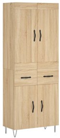 3199908 vidaXL Висок шкаф, дъб сонома, 69,5x34x180 см, инженерно дърво