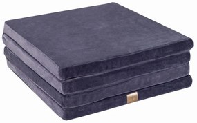 Сиво-синьо детско килимче за игра 120x120 cm – Meowbaby