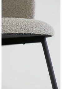 Сив тапициран трапезен стол Elyna – Light &amp; Living