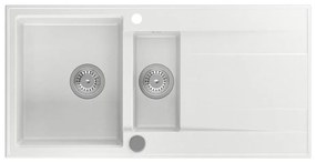 Sapho - Кухненска мивка 100x50 см гранит/бяла