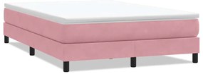 3315836 vidaXL Box Spring легло без матрак розово 160x210 cm кадифе