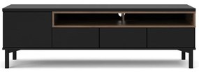 Черна маса за телевизор 156x48x48 cm Roomers – Tvilum