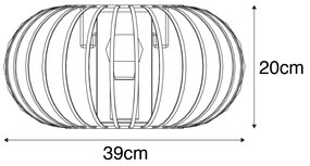 Дизайнерски стенен аплик бял 39 см - Johanna