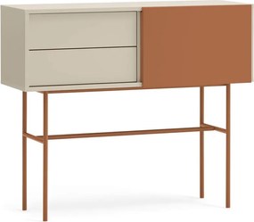 Конзолна маса в светлосиво-тухлен цвят 35x110 cm Nube - Teulat