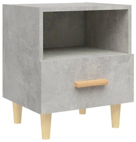 812014 vidaXL Нощно шкафче, бетонно сиво, 40x35x47 см