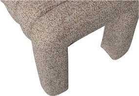 Светлокафява подплатена пейка от прежда с примки от букле Frex – WOOOD