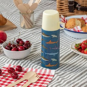 Син детски термос 350 ml Sharks – Rex London