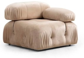 Бежов кадифен ъглов диван (променлив) Bubble – Artie