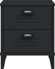 Нощно шкафче VIKEN, черно, инженерно дърво