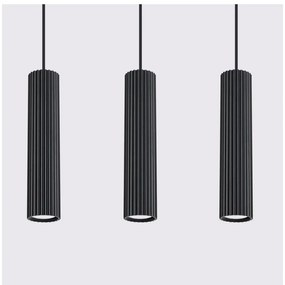 Черно висящо осветително тяло Gleam – Sollux