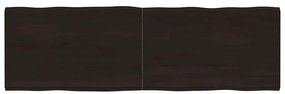 364036 vidaXL Плот за маса тъмнокафяв 160x50x(2-4) см обработен масивен дъб