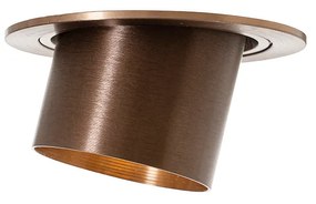 Модерен вграден прожектор тъмно бронзов кръгъл наклонен - Installa