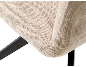 Кремав тапициран трапезен стол с подлакътници Roxana – Unique Furniture