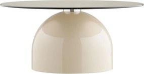 Бежова кръгла масичка за кафе със стъклен плот ø 70 cm Ravello – House Nordic