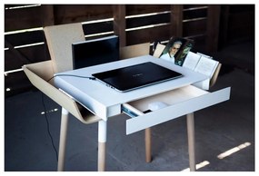 Бяло бюро с 1 чекмедже Бюро My Writing - EMKO