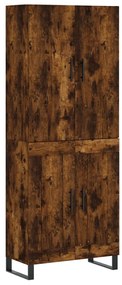 3195816 vidaXL Висок шкаф, опушен дъб, 69,5x34x180 см, инженерно дърво