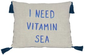 Бежова възглавница с ленена смес Captain, 50 x 35 cm - Little Nice Things