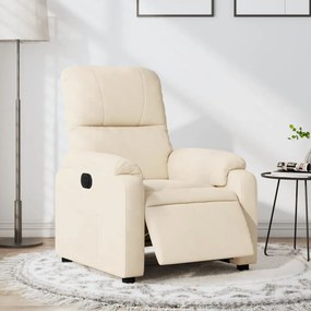 3204920 vidaXL Електрически реклайнер стол, бежов, микрофибърен текстил