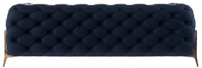 Тъмносин кадифен диван 225 cm Chelsea Bis – Ropez