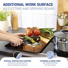 Комплект от 2 стъклени капака за готварска печка Coffee - Wenko