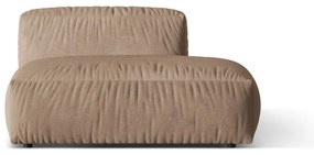 Светлокафяв кадифен модул за диван (десен ъгъл) Martina – Micadoni