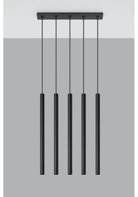 Черна висяща лампа , дължина 45 cm Fideus - Sollux