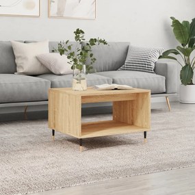 829247 vidaXL Кафе маса, дъб сонома, 60x50x40 см, инженерно дърво