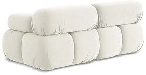 Бял кадифен модулен диван 190 cm Lokua – Makamii