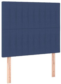 3116566 vidaXL Горни табли за легло, 2 бр, сини, 100x5x78/88 см, плат