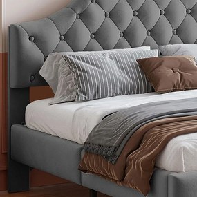 Тапицирано легло Desora-Сиво