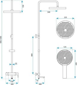 Душ Комплект Rea Arcos brush nickle