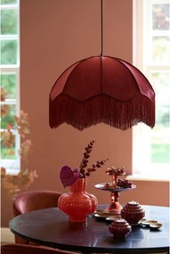 Висящо осветително тяло с текстилен абажур в цвят бордо ø 50 cm Malacia – Light &amp; Living